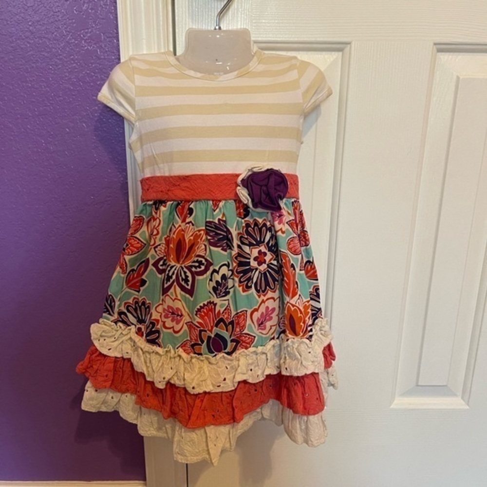 Counting daisies little girl floral dress size 4T
